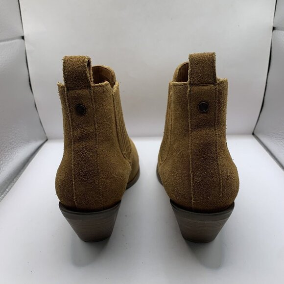 Patina Handmade Ankle Boot Womens Size 7 suede leather western cowgirl - Picture 5 of 12